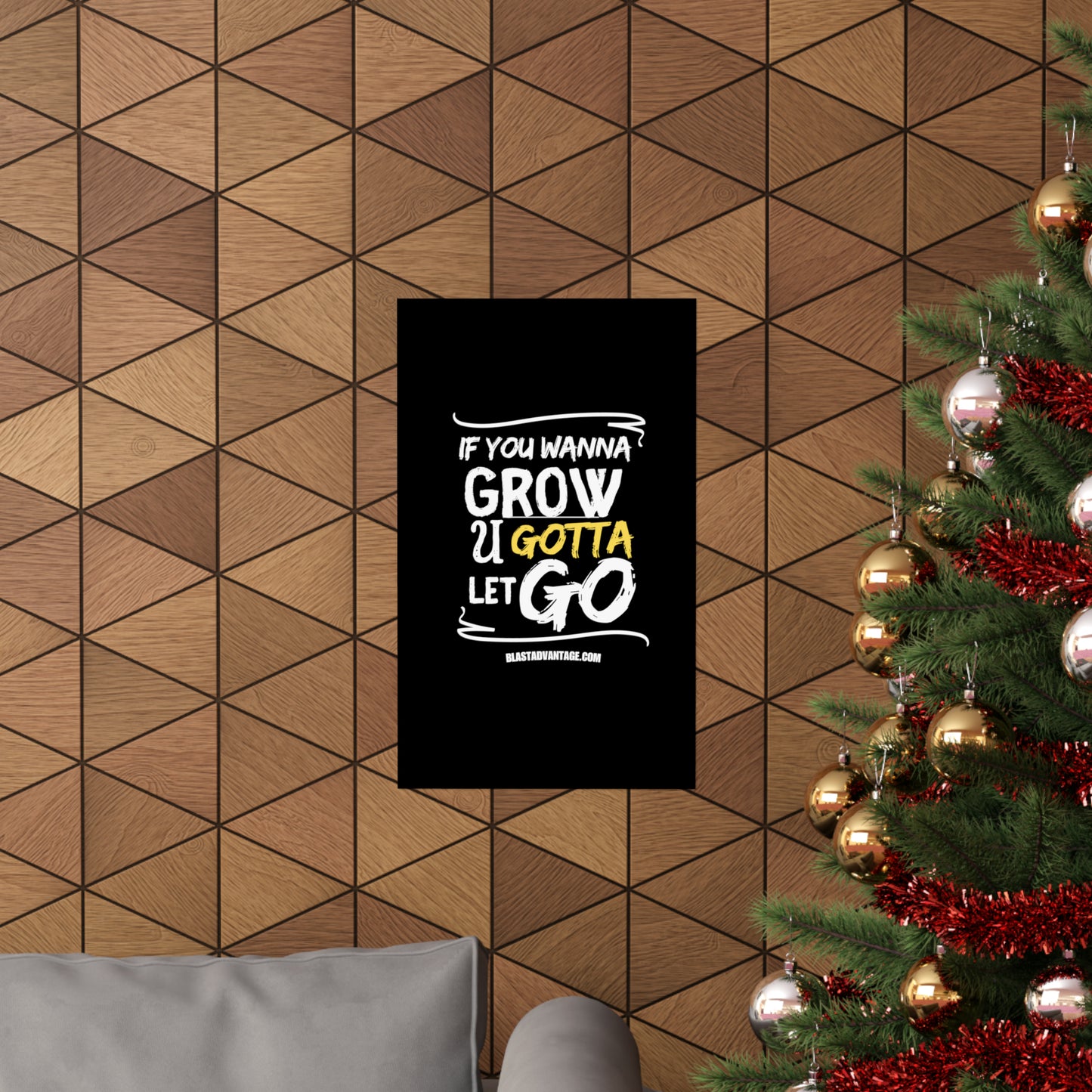 Let Go, Grow, and Soar: Inspirational Poster for Personal Growth - Matte Vertical Posters