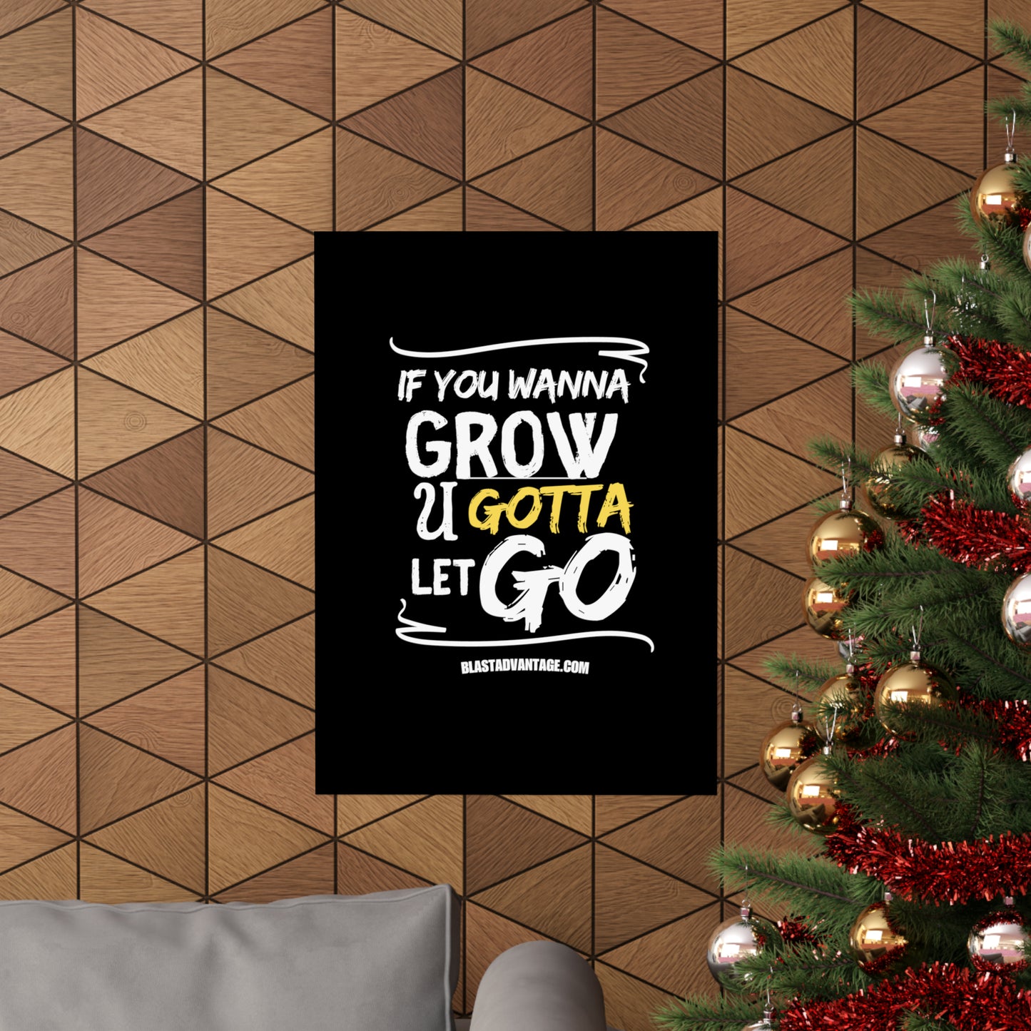 Let Go, Grow, and Soar: Inspirational Poster for Personal Growth - Matte Vertical Posters