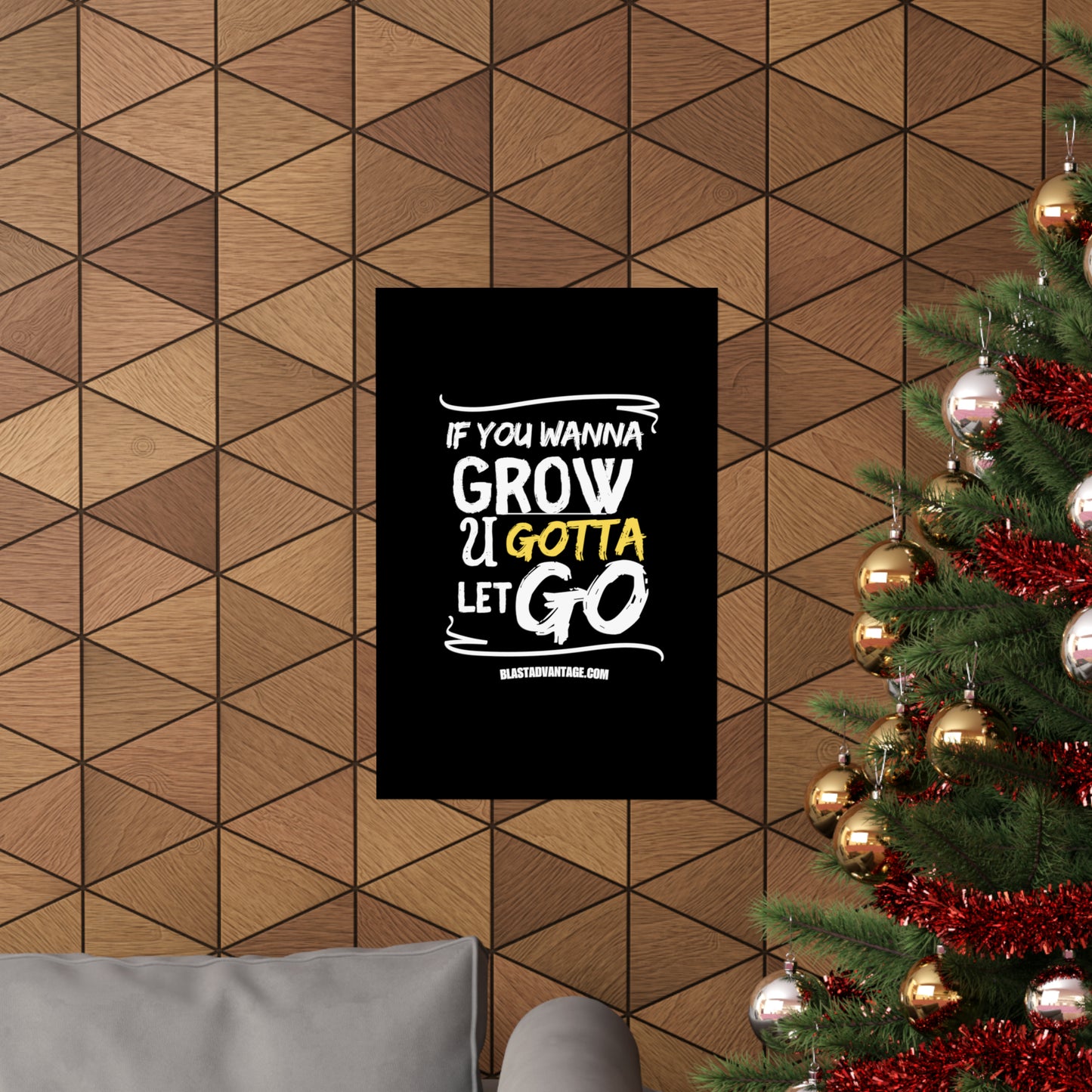 Let Go, Grow, and Soar: Inspirational Poster for Personal Growth - Matte Vertical Posters