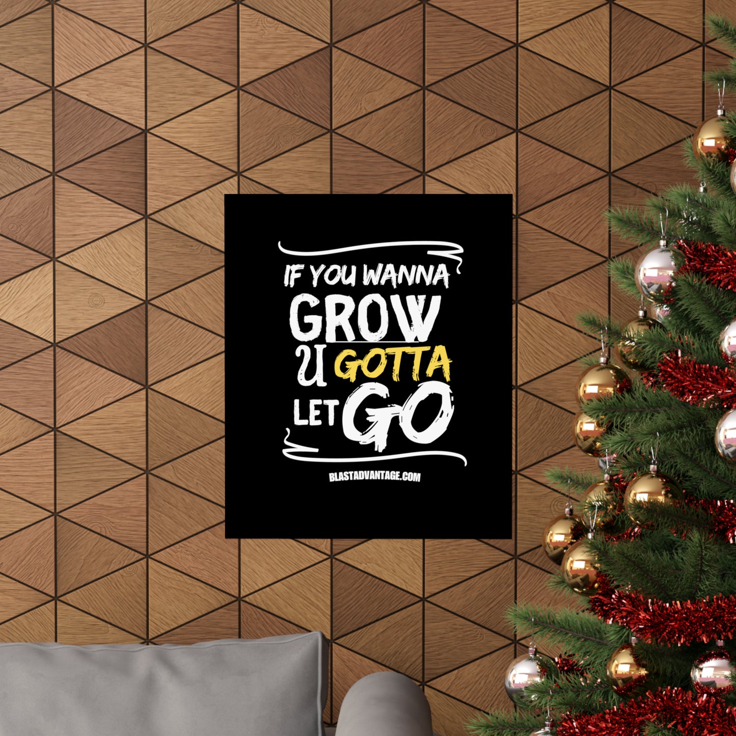 Let Go, Grow, and Soar: Inspirational Poster for Personal Growth - Matte Vertical Posters