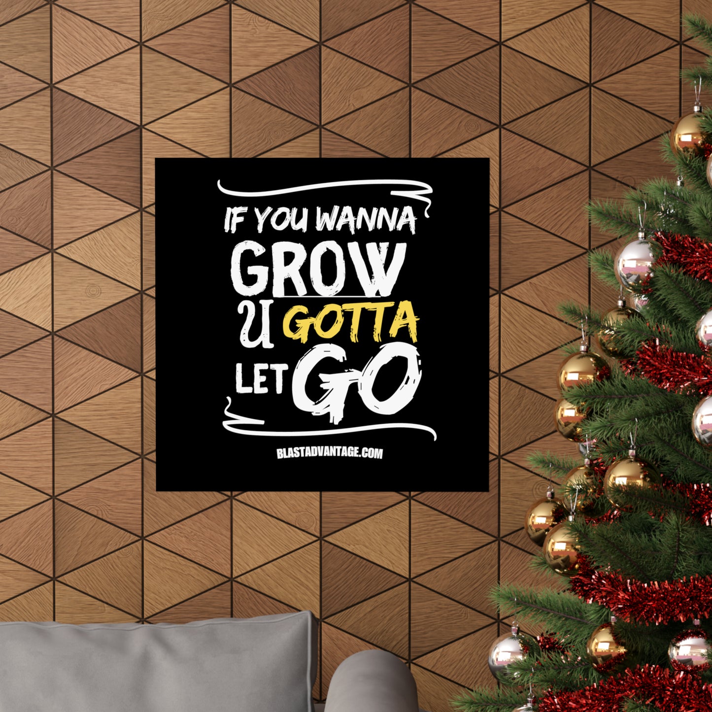Let Go, Grow, and Soar: Inspirational Poster for Personal Growth - Matte Vertical Posters