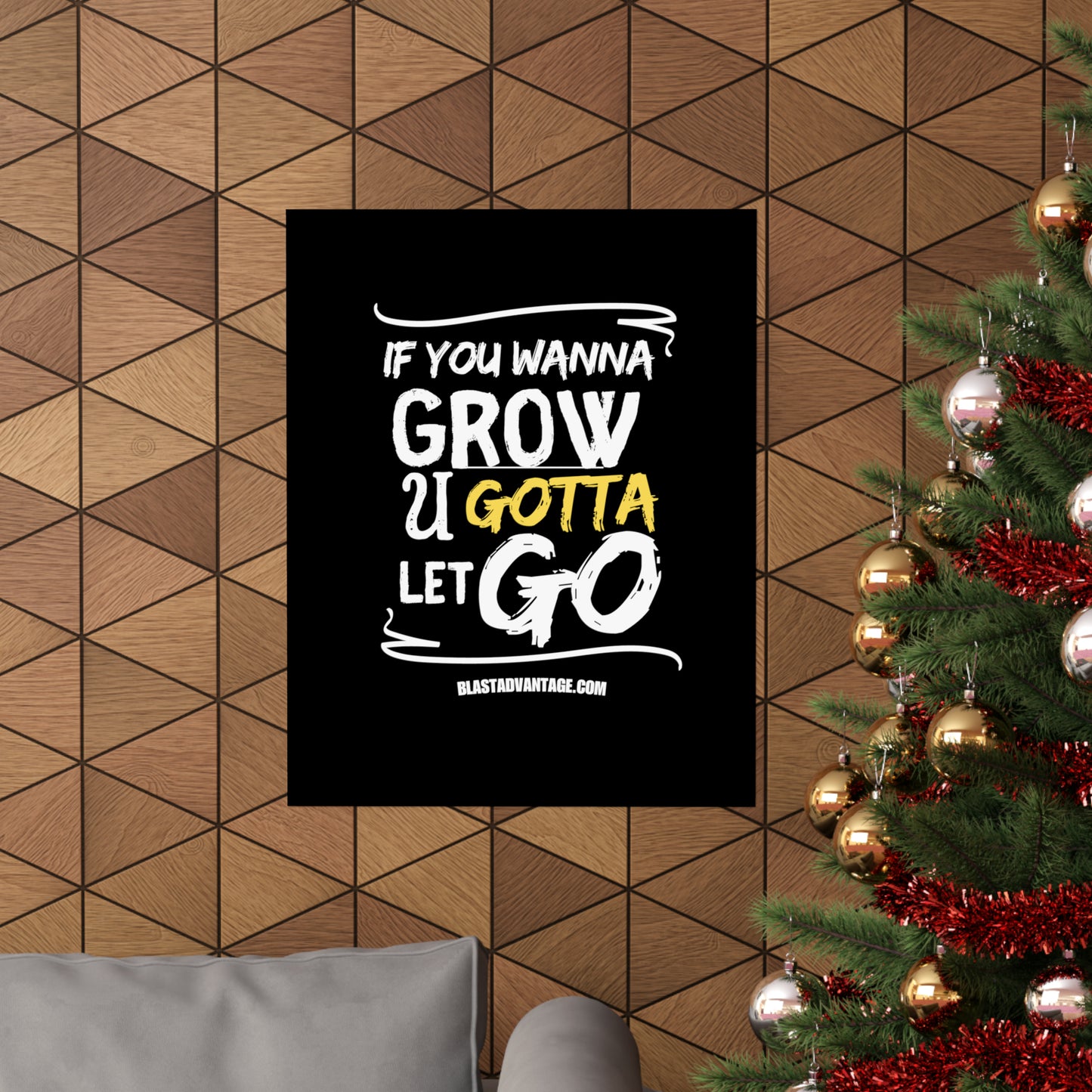 Let Go, Grow, and Soar: Inspirational Poster for Personal Growth - Matte Vertical Posters