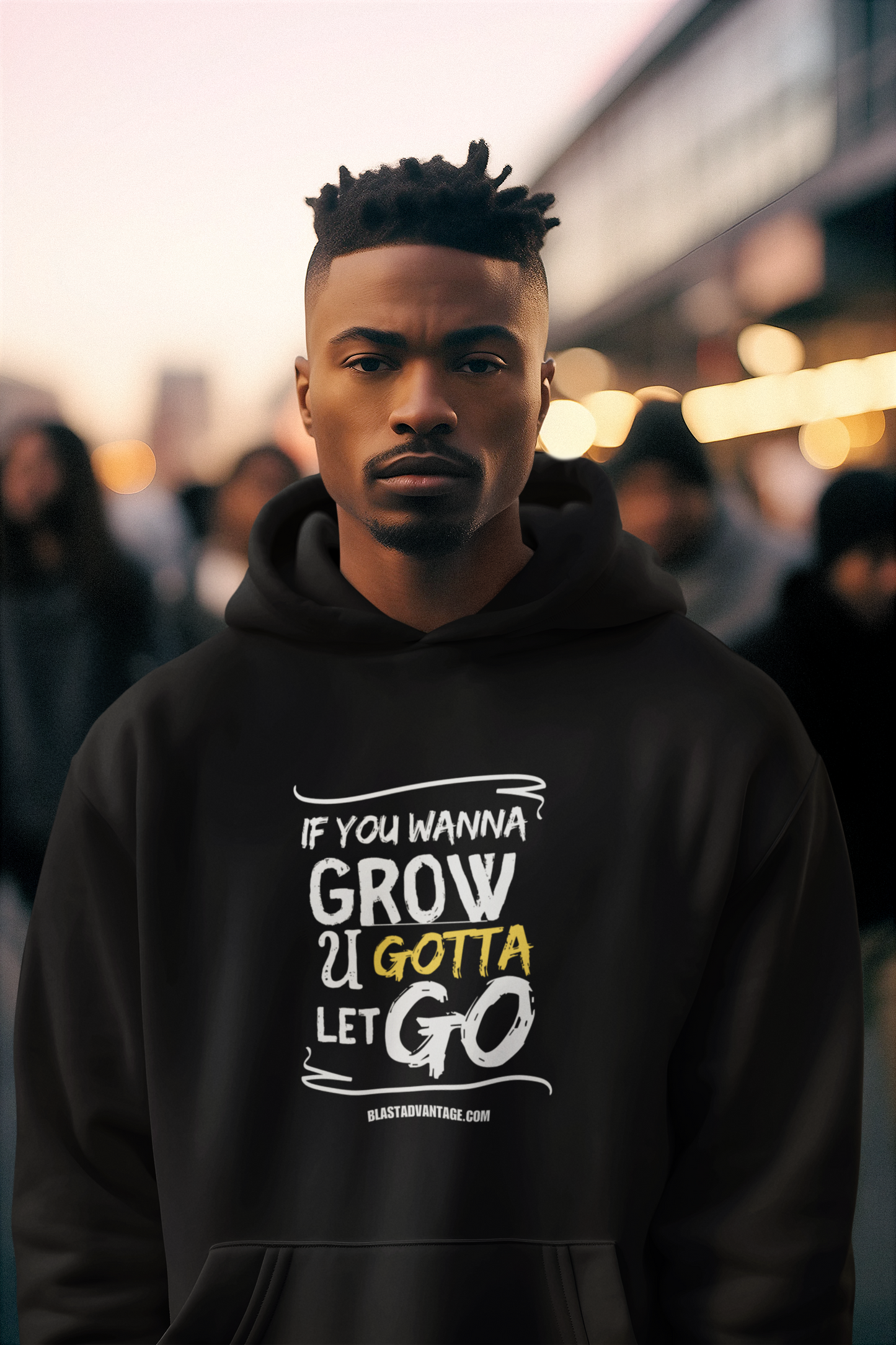 Let Go, Grow, and Soar: Inspirational Hoodie for Personal Growth, Unisex Heavy Blend™ Hooded Sweatshirt