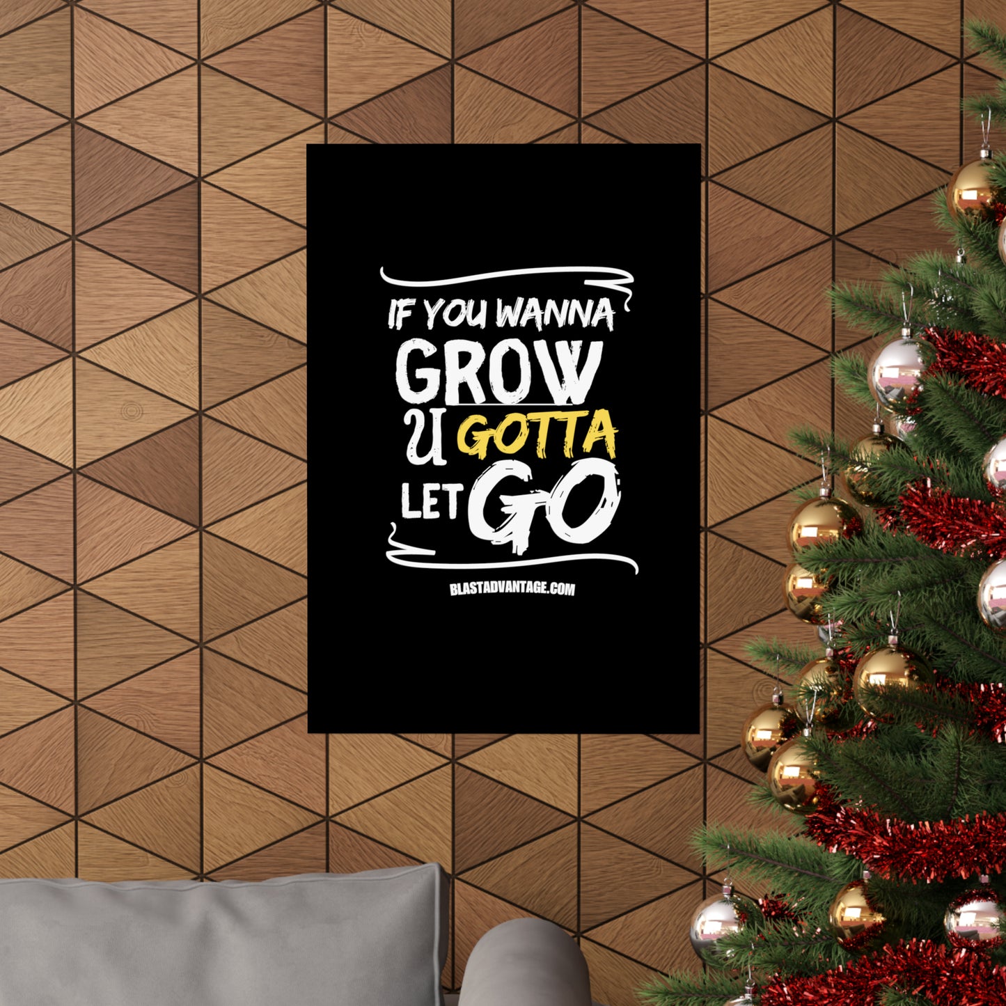 Let Go, Grow, and Soar: Inspirational Poster for Personal Growth - Matte Vertical Posters