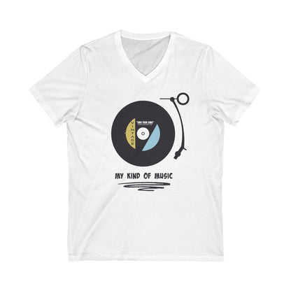Record Player T-Shirt for Vinyl Record Lovers (V-Neck)
